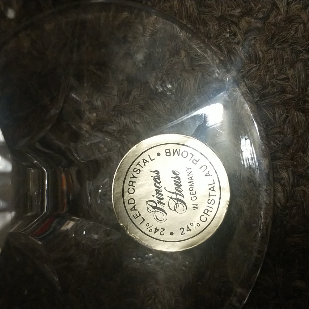 Princess House Heritage Royal Highlights 24% Lead Crystal Vintage Beer Pilsner's - Picture 2 of 6